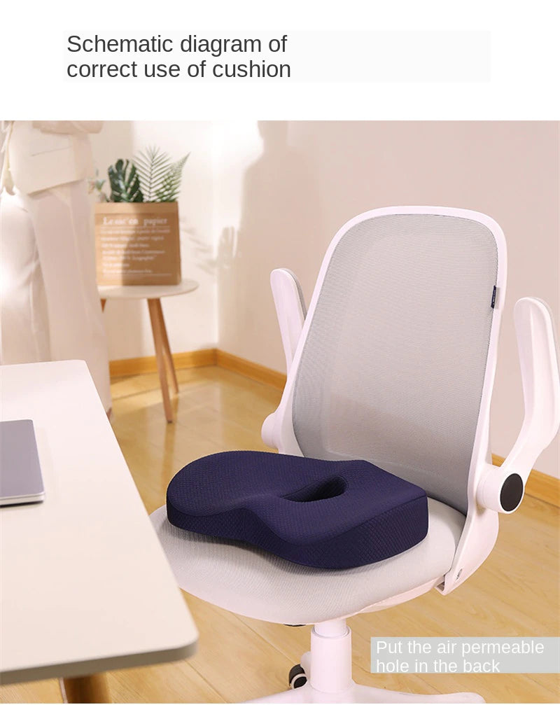 Memory Foam Seat Cushion Orthopedic Pillow Coccyx Office Chair